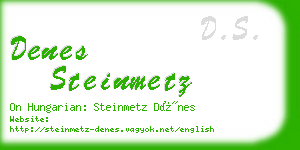 denes steinmetz business card